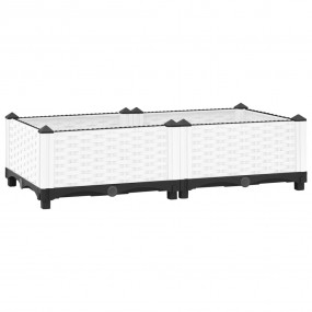 Raised Bed White Polypropylene Medium Raised Bed Rectan...