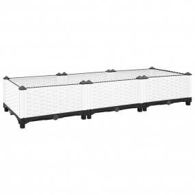 Raised Bed White Polypropylene Large Sturdy Raised Bed