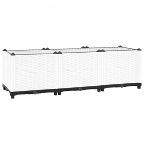 Raised Bed White Polypropylene 47.2 x 15.7 x 15.0 in Du...