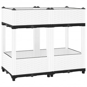 Raised Bed White Polypropylene Large Stackable Planter ...