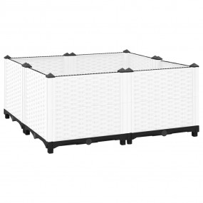 Raised Bed White Polypropylene Large Durable Outdoor Pl...