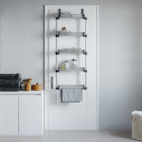 Door Organizer Silver Aluminum, Plastic Medium Door Org...