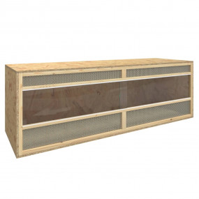 Terrarium Natural Wood Finish Engineered wood, Glass, S...