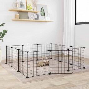 Pet Cage Black Powder-coated steel 41.3 x 41.3 in Expan...