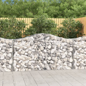 Gabion Basket Silver Galvanized Iron 78.7 x 19.7 x 47.2...