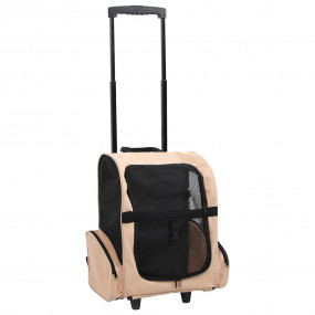 Pet Carrier Beige Polyester and Metal Suitable for smal...