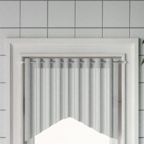 Curtain Rail White and silver Aluminum and plastic 24-4...