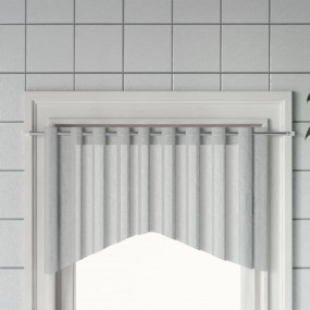 Curtain Rail White and Silver Aluminum, plastic