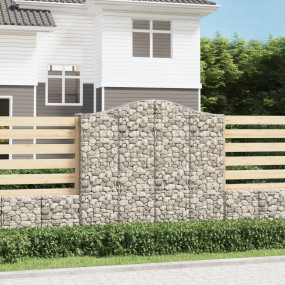 Gabion Basket Silver Galvanized iron 78.7x19.7x78.7 in ...