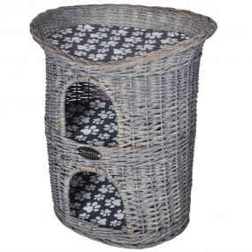 Cat House Grey Willow, Polyester Medium Durable Cat Hou...