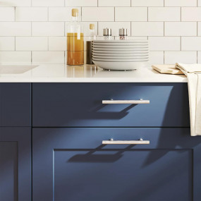 Cabinet Handle Set of 10 Silver Stainless Steel