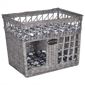 Cat House Gray Willow Small Lightweight Cat House Squar...
