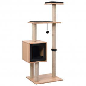 Cat Tree Brown Wood Large Removable Covers Cat Tree