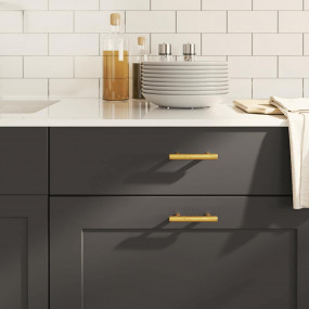 Cabinet Handle Set of 10 Gold Stainless Steel