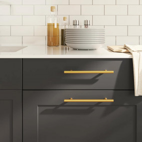 Cabinet Handle Set of 10 Gold Stainless Steel 6.3 in To...