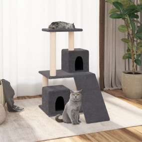 Cat Tree Dark Gray Engineered wood 32.3 in high Tough C...