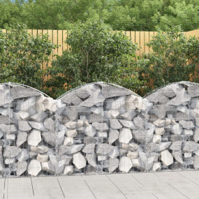 Gabion Basket Silver Galvanized iron Medium Durable