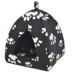 Cat Cubby Black and white Polyester fleece Large Remova...