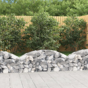 Gabion Basket Silver Galvanized iron 59.1x11.8x15.7/23....