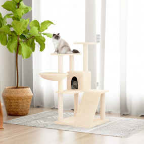 Cat Tree Cream Engineered wood, plush, sisal Medium Nic...