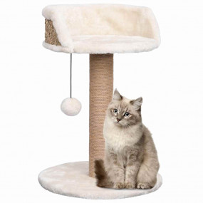 Cat Tree Beige Flakeboard, Seagrass, Plush, Jute Compac...