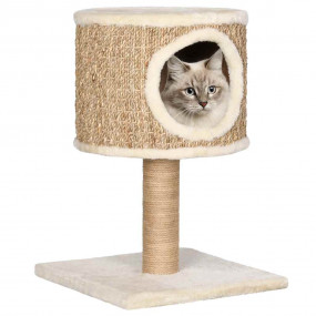 Cat Tree Beige Flakeboard Compact Durable Cat Tree Squa...