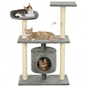 Cat Tree Grey Engineered wood Medium Cat Tree Rectangul...
