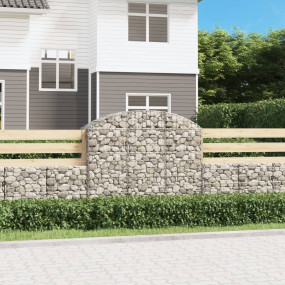 Gabion Basket Silver Galvanized Iron 59.1 x 19.7 x 55.1...