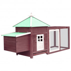 Chicken Coop Mocha Solid Firwood, Plywood, Galvanized S...