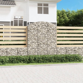 Gabion Basket Silver Galvanized iron Extra Tall Decorat...