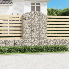 Gabion Basket Silver Galvanized iron 59.1x19.7x94.5 in ...