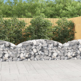 Gabion Basket Silver Galvanized Iron Large Durable Gard...