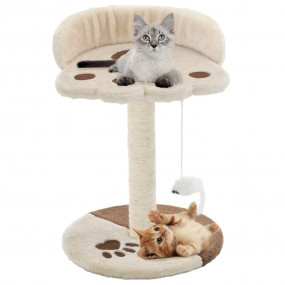Cat Tree Beige and Brown Particle board Compact Great D...
