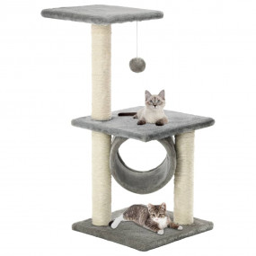 Cat Tree Grey Particle board, Soft plush, Sisal rope 25...