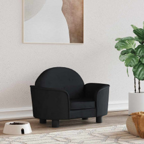 Dog Bed Black Velvet (100% polyester), solid pine wood,...