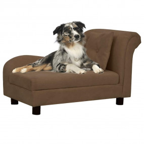 Dog Sofa Brown Plush Medium Removable Covers Dog Sofa