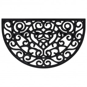 Door Mat Black Flexible rubber Medium Door Mat Crescent