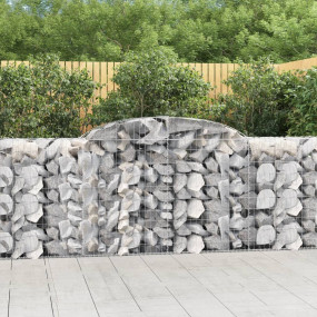 Gabion Basket Silver Galvanized iron 118.1 x 19.7 x 47....