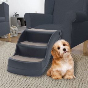 Dog Stair Dark grey PP (polypropylene), felt Foldable D...