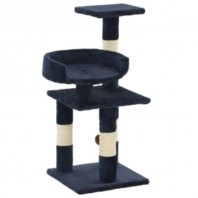 Cat Tree Blue Particle board, plush, sisal rope Medium ...