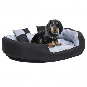 Dog Cushion Gray and Black 420D Oxford fabric with PU c...