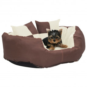Dog Cushion Brown and cream 420D Oxford fabric with PU ...