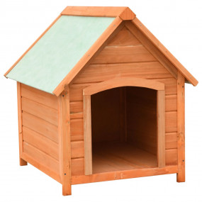 Dog House Brown and Green Solid Pine and Fir Wood Mediu...