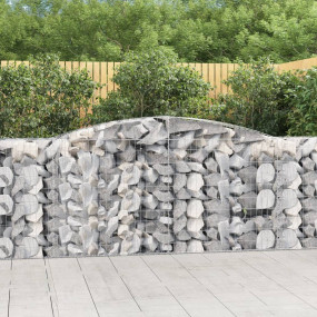 Gabion Basket Silver Galvanized Iron 157.5 x 19.7 x 39....