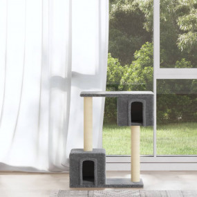 Scratching Post Light Gray Engineered Wood, Plush, Sisa...