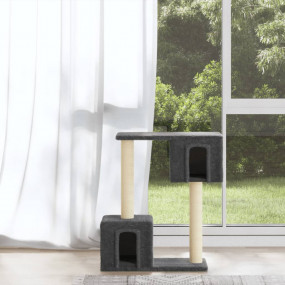 Scratching Post Dark Grey Engineered Wood, Plush, Sisal...