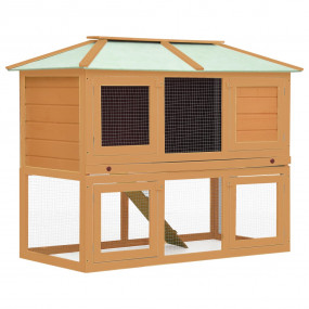 Animal Cage Brown Fir wood Large Animal Cage Rectangula...