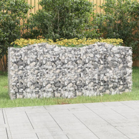 Gabion Raised Bed Silver Galvanized Iron 78.7 x 19.7 x ...