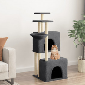 Cat Tree Dark grey Engineered wood, plush, sisal 48.0 i...