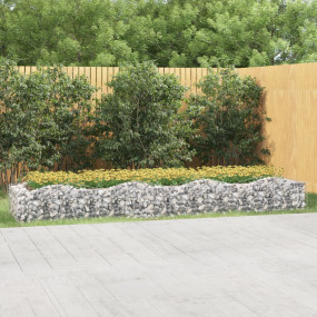 Gabion Raised Bed Silver Galvanized Iron 157.5 x 39.4 x...